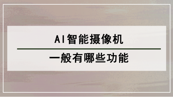 AI智能攝像機(jī)功能